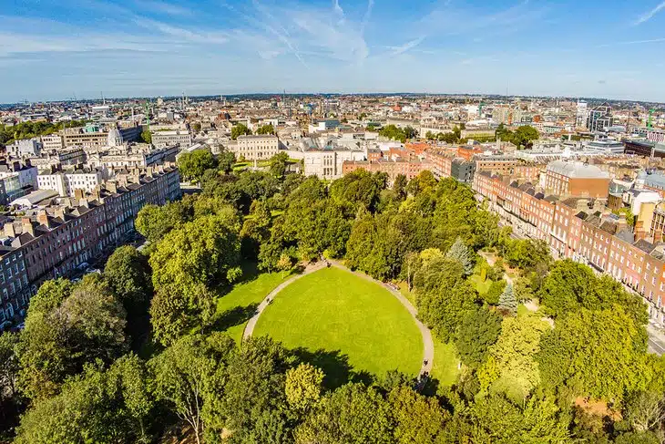 Merrion Square from the air